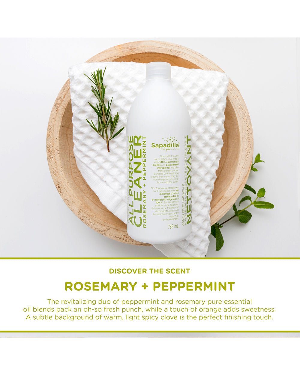 Sapadilla 25oz All Purpose Cleaner Rosemary + Peppermint