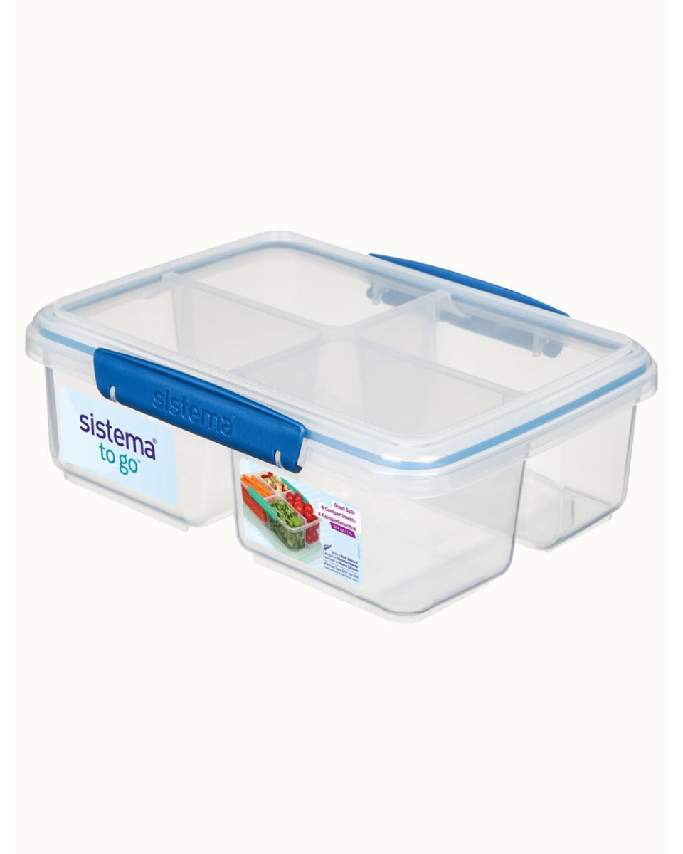 Sistema Quad Split To Go 1.74L Blue Clip