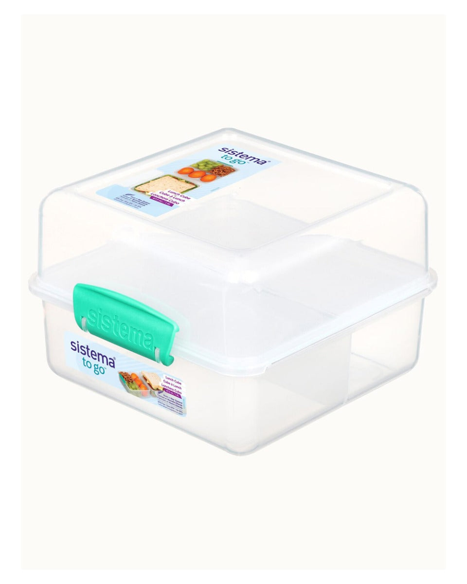 Sistema 1.4 Litre Lunch Cube Ocean Blue To Go Clear
