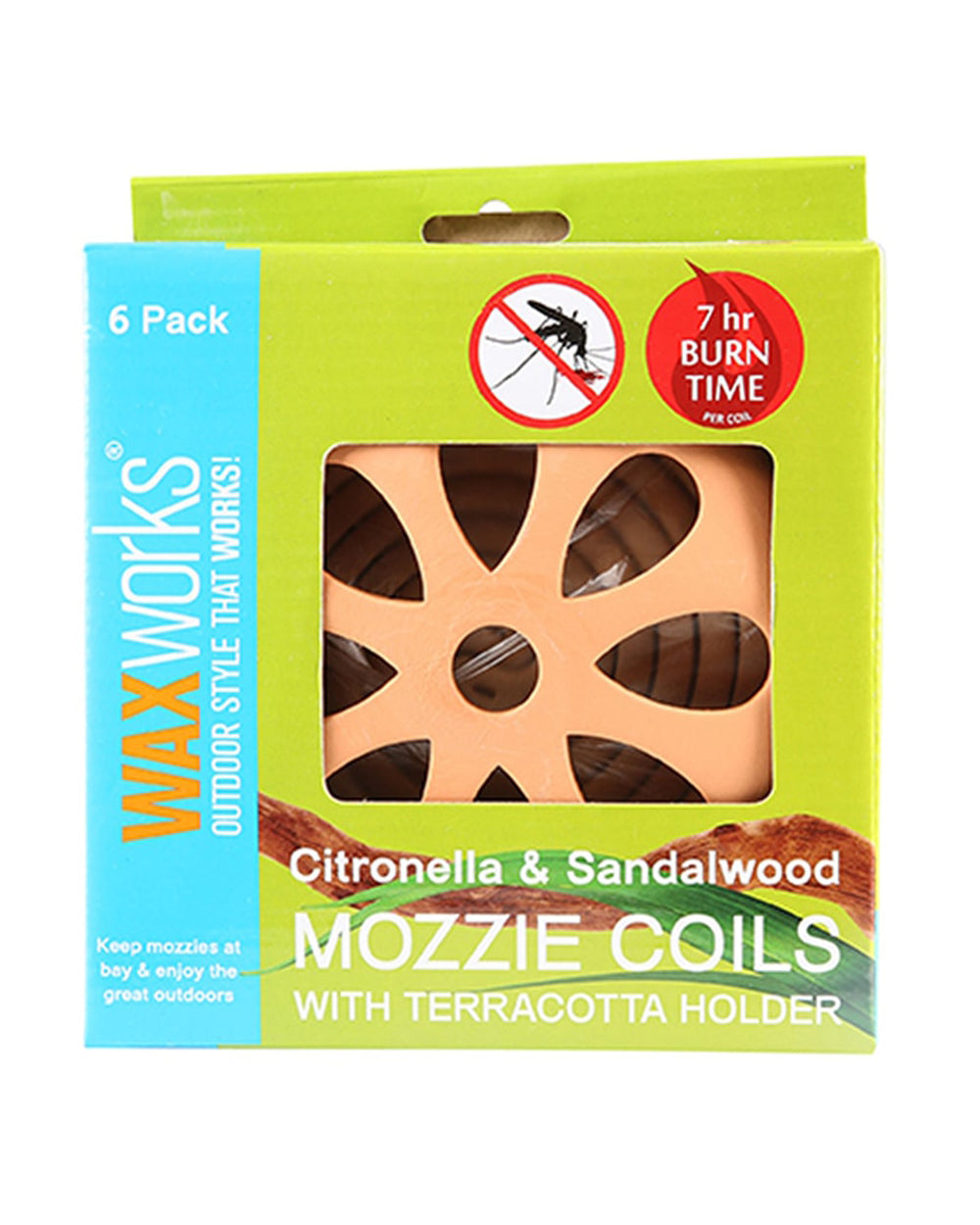 Wax Works Citronella Sandalwood Coil with Holder