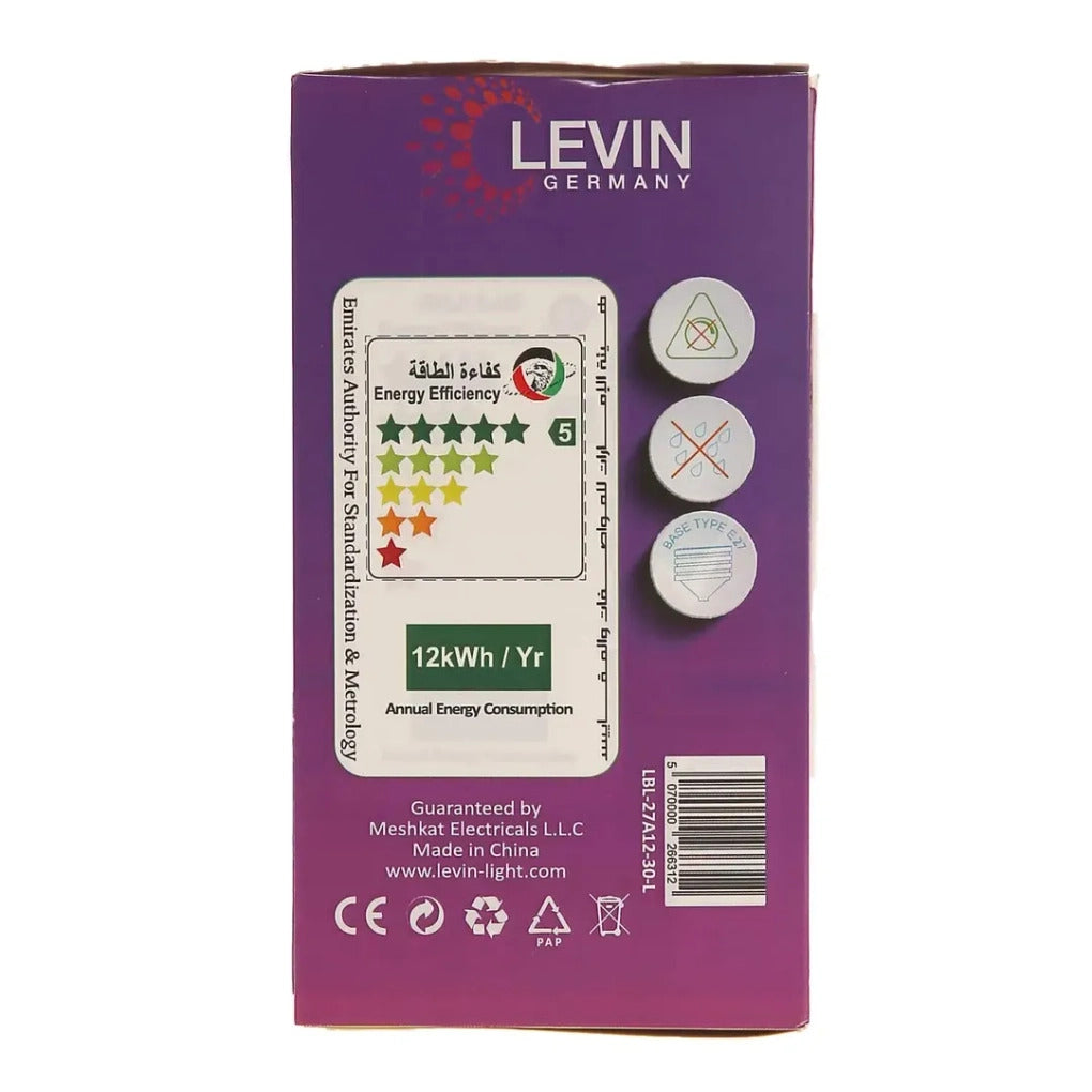 Levin LED A-BULB 12W 3000K E27