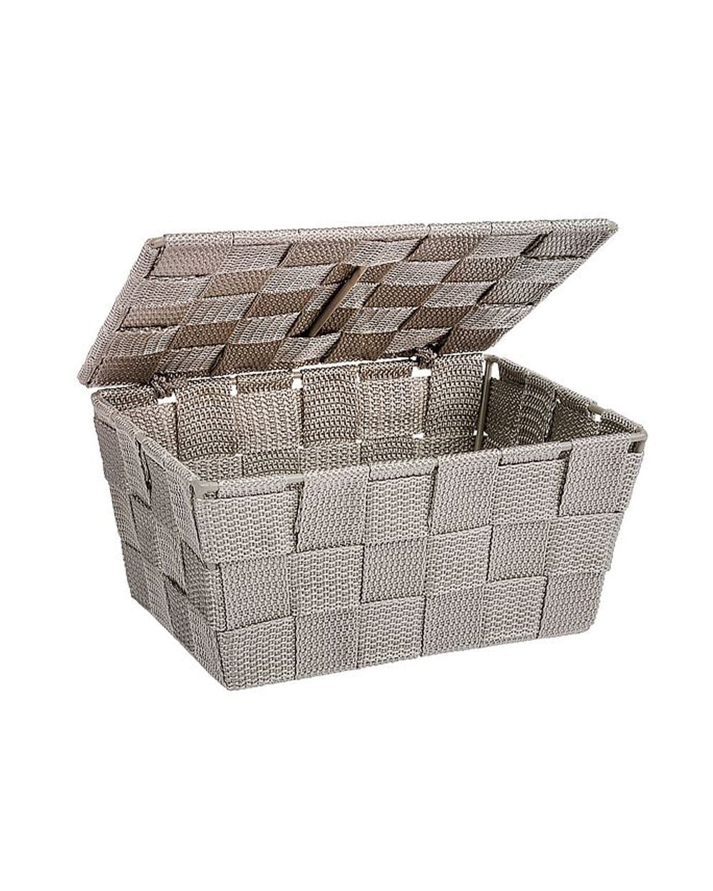 Wenko Bathroom Basket with Lid Mod. Adria Taupe
