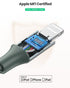 UGREEN USB-C to Lightning MFI Cable Nylon Braided 3A PD Fast Charging 1 Meter Black