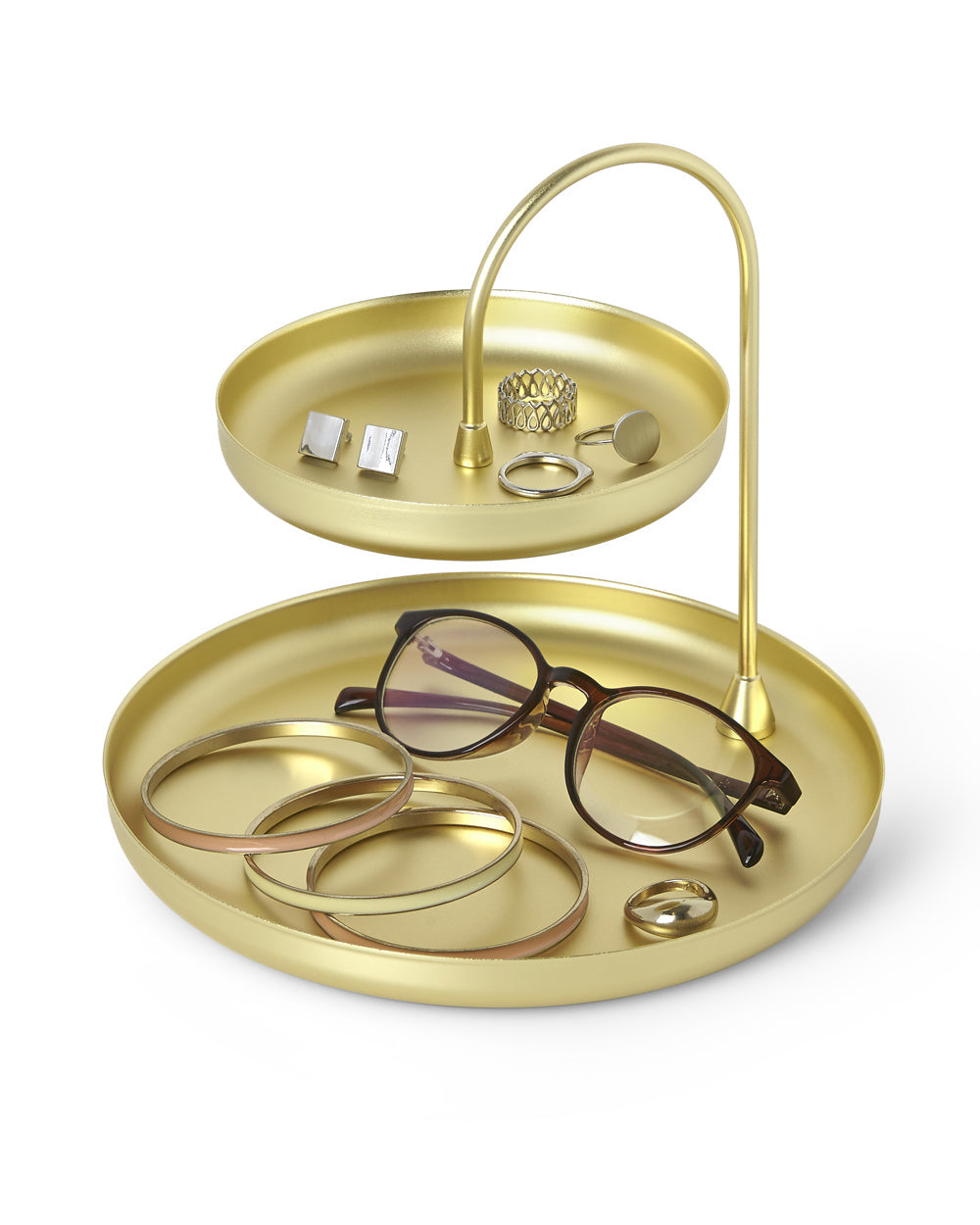Umbra Poise Two Tiered Tray Brass