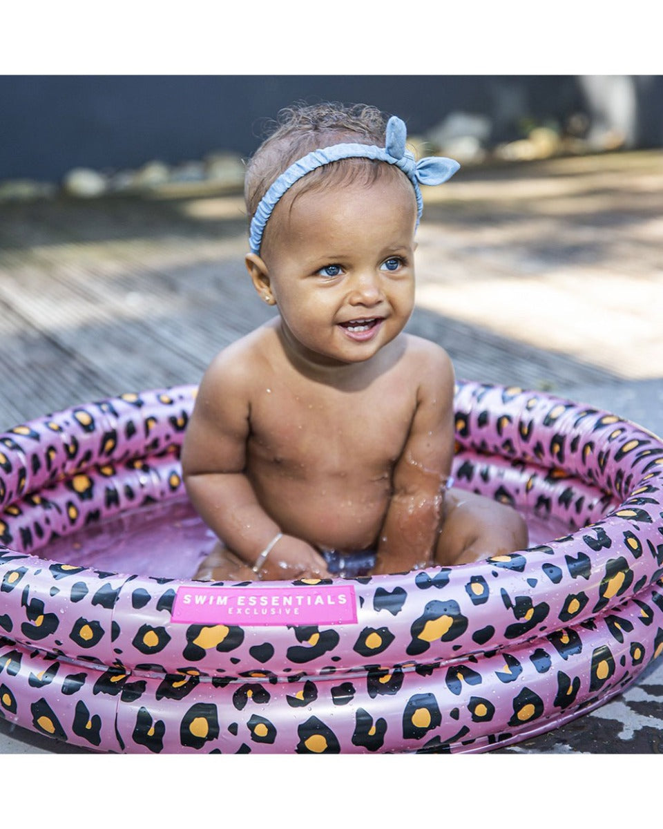 Swim Essentials Rose Gold Leopard Printed Baby Pool 60cm 2 Rings