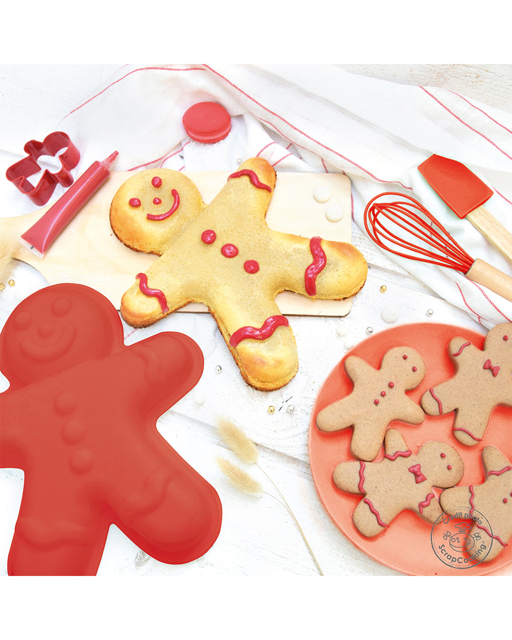 Scrapcooking Box 4 Utensils Gingerbread Man