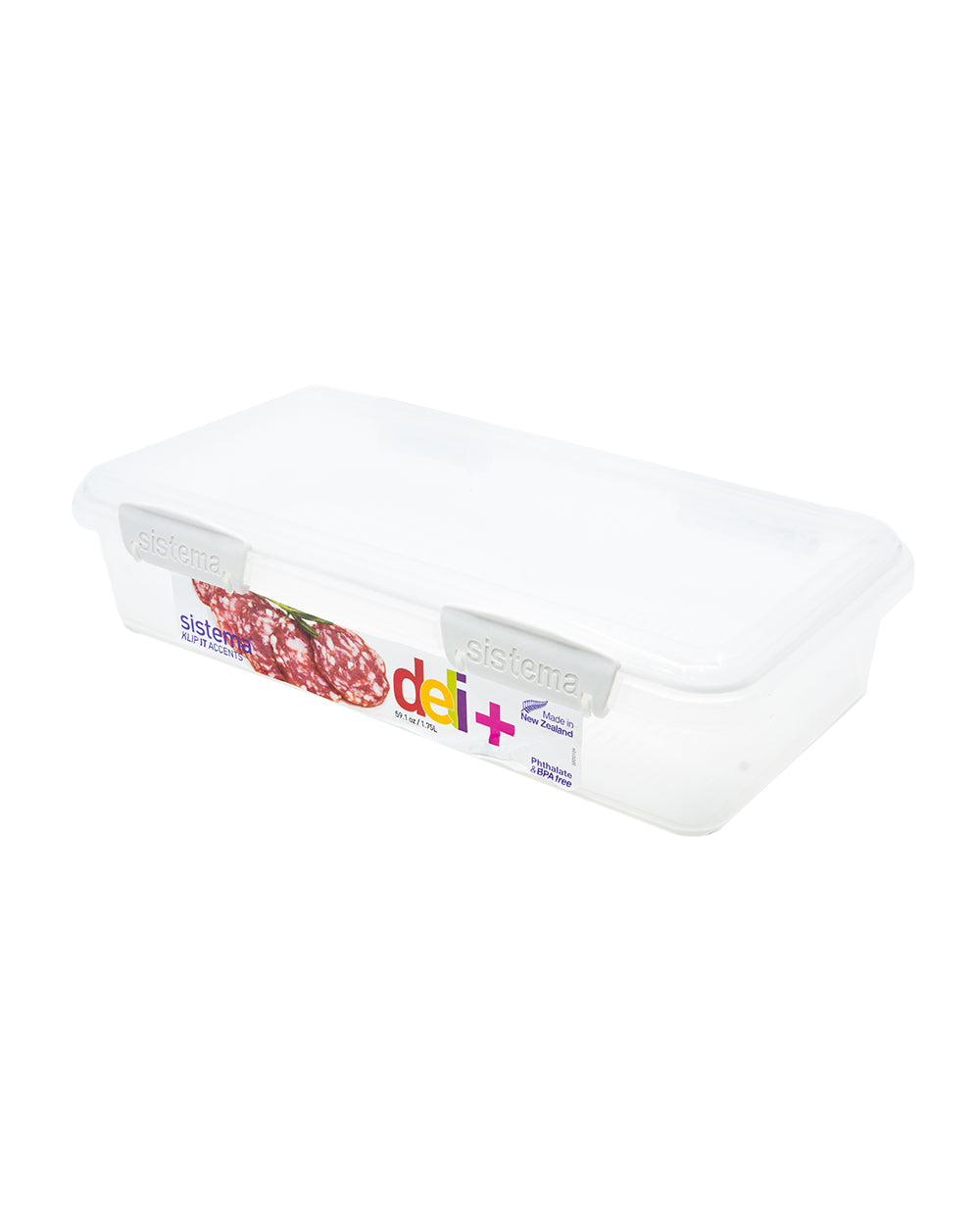 Sistema 1.75L Deli Storer Plus Accents White Clip