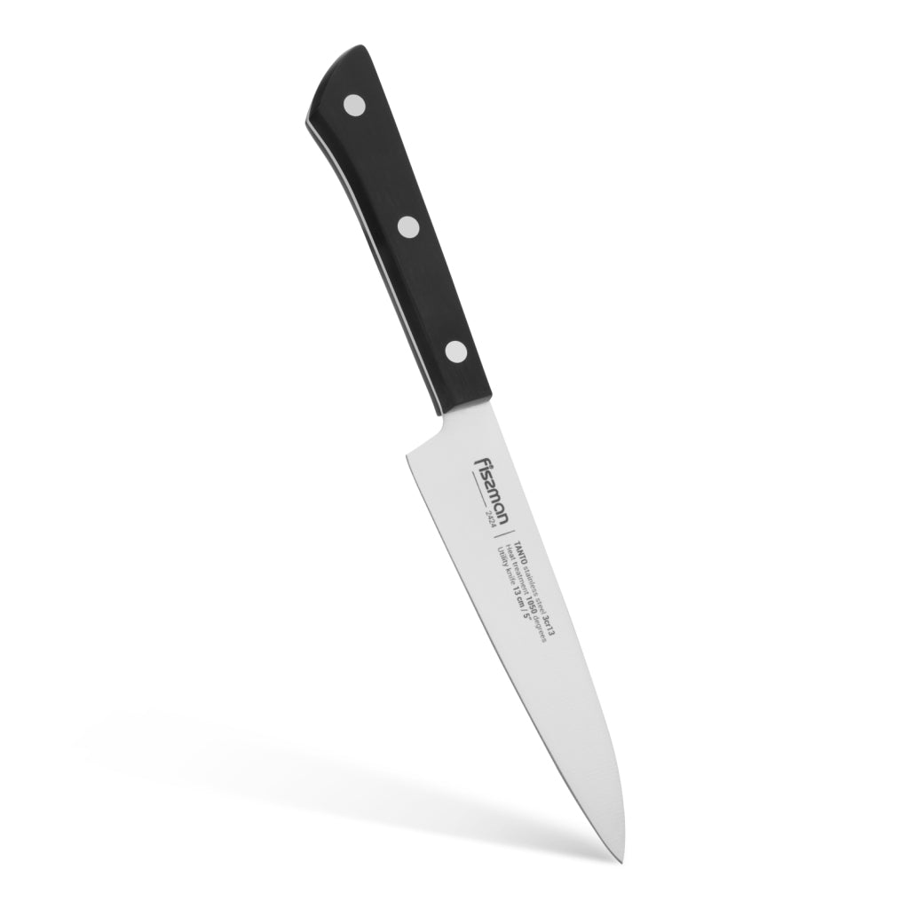 Fissman Utility Knife Tanto Series Black / Silver 5 Inch
