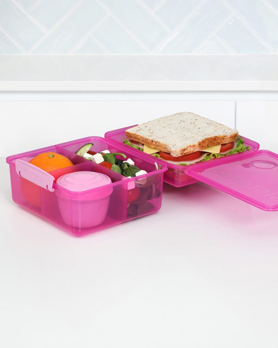 Sistema Lunch Cube Max With Yogurt 2L Pink