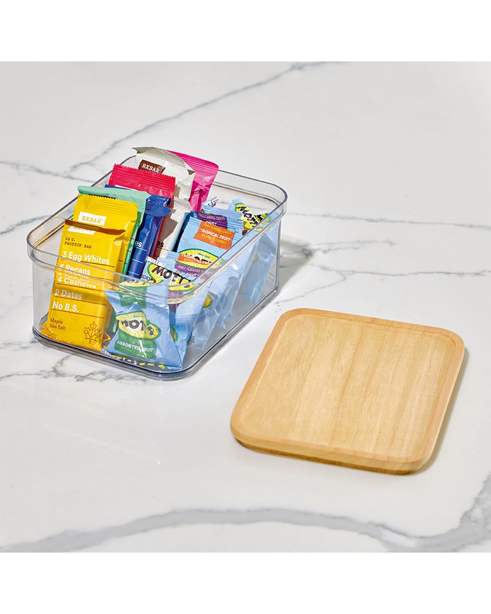 Rosanna Pansino Recycled Plastic Crisp 6 x 8 inch Bin with Wood Lid