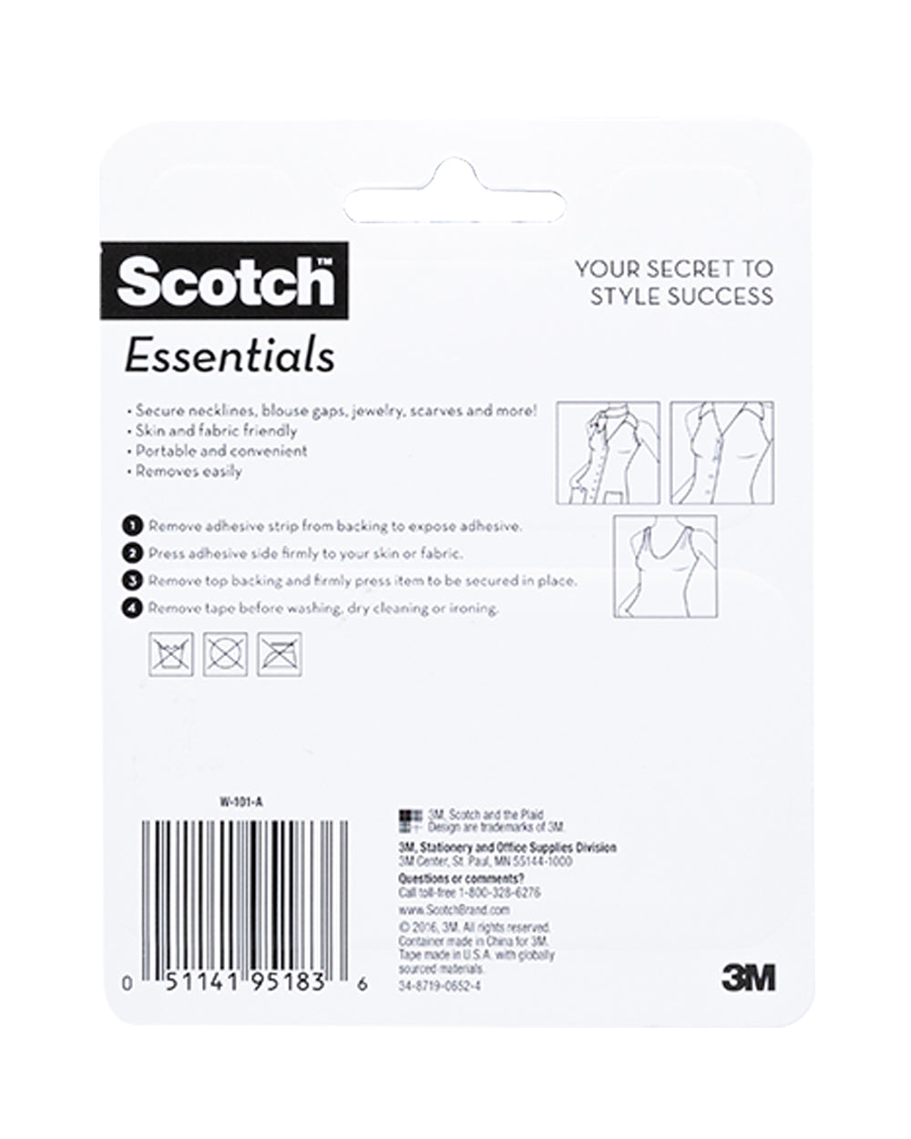 Scotch Essentials Wardrobe Tape Strips