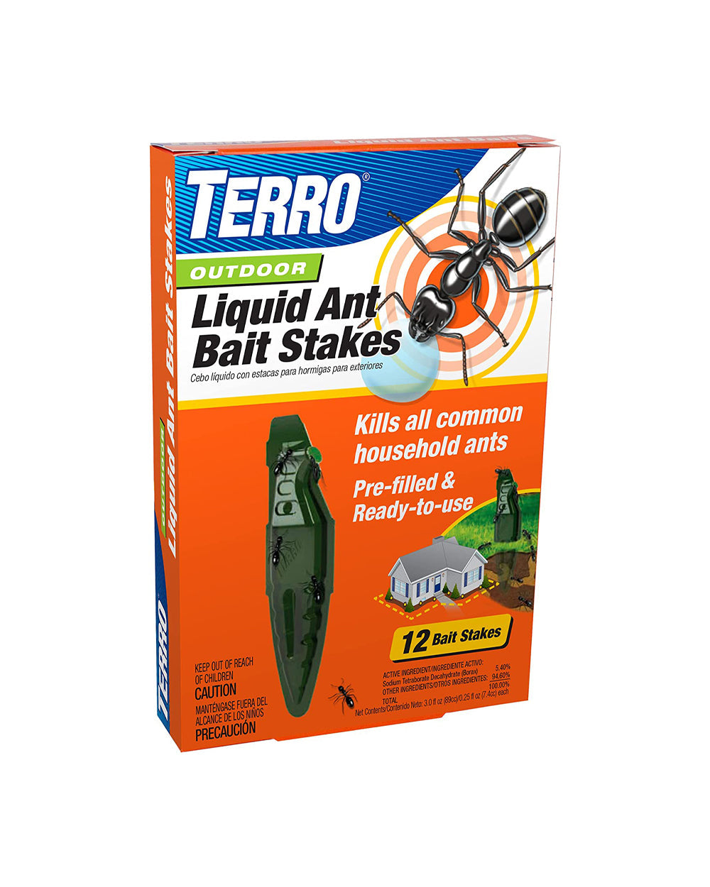 Terro T1813B Liquid Ant Bait Stake Ant Killer Trap 12 Ant Bait Stake