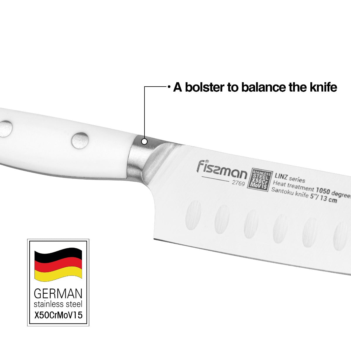 Fissman 5 Inches Santoku Knife Linz Steel