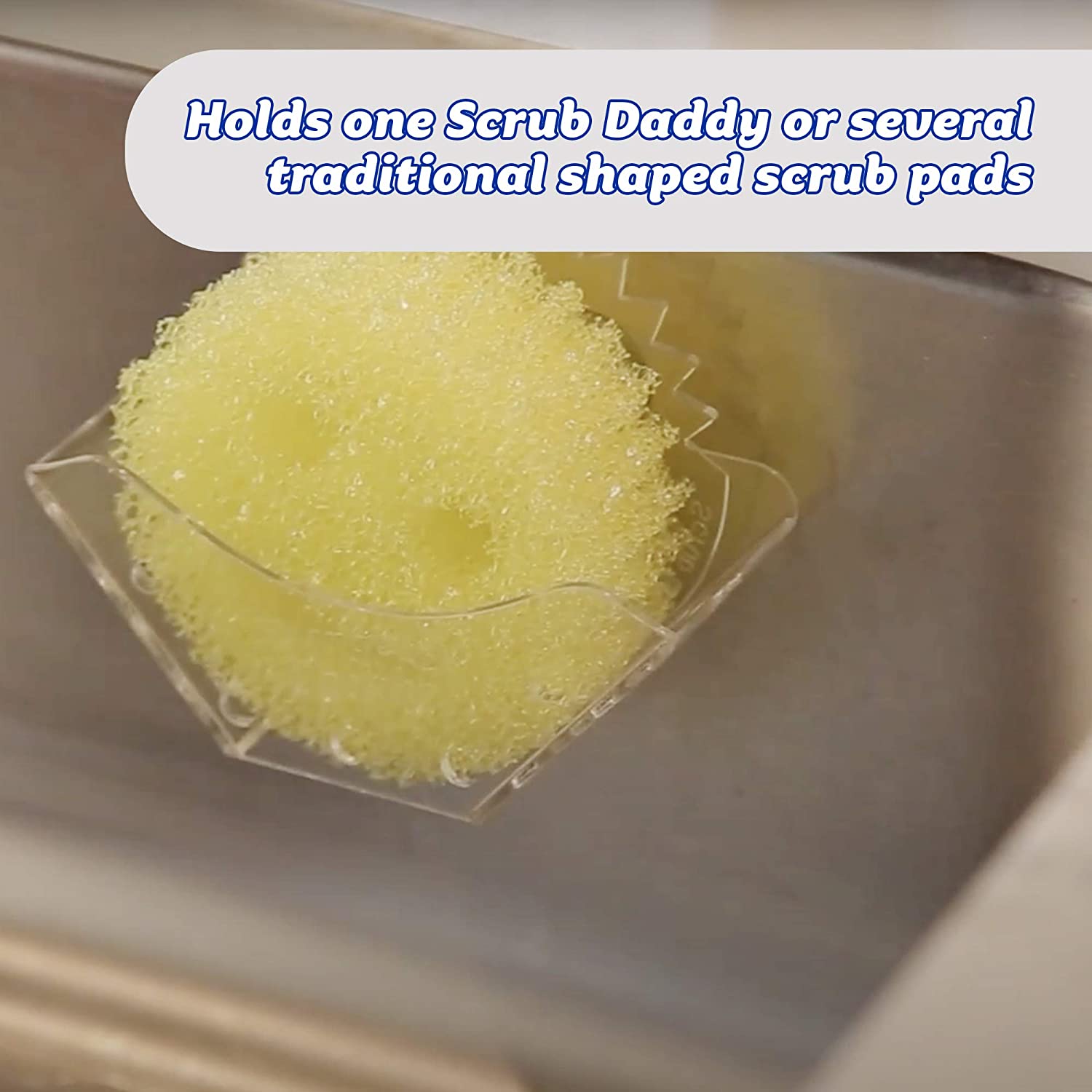 Scrub Daddy Sponge Caddy Holder With Suction Cups And Smart Storage