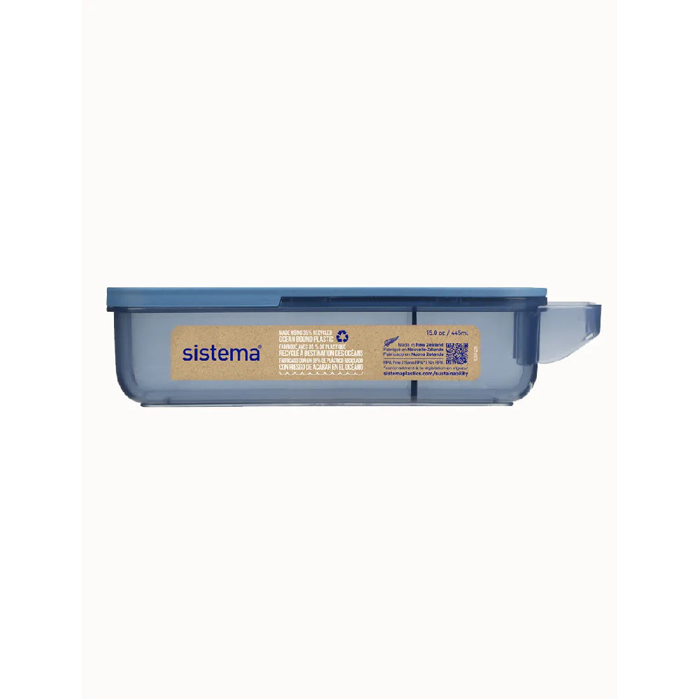 Sistema 445ML Slide and Snack Container Blue