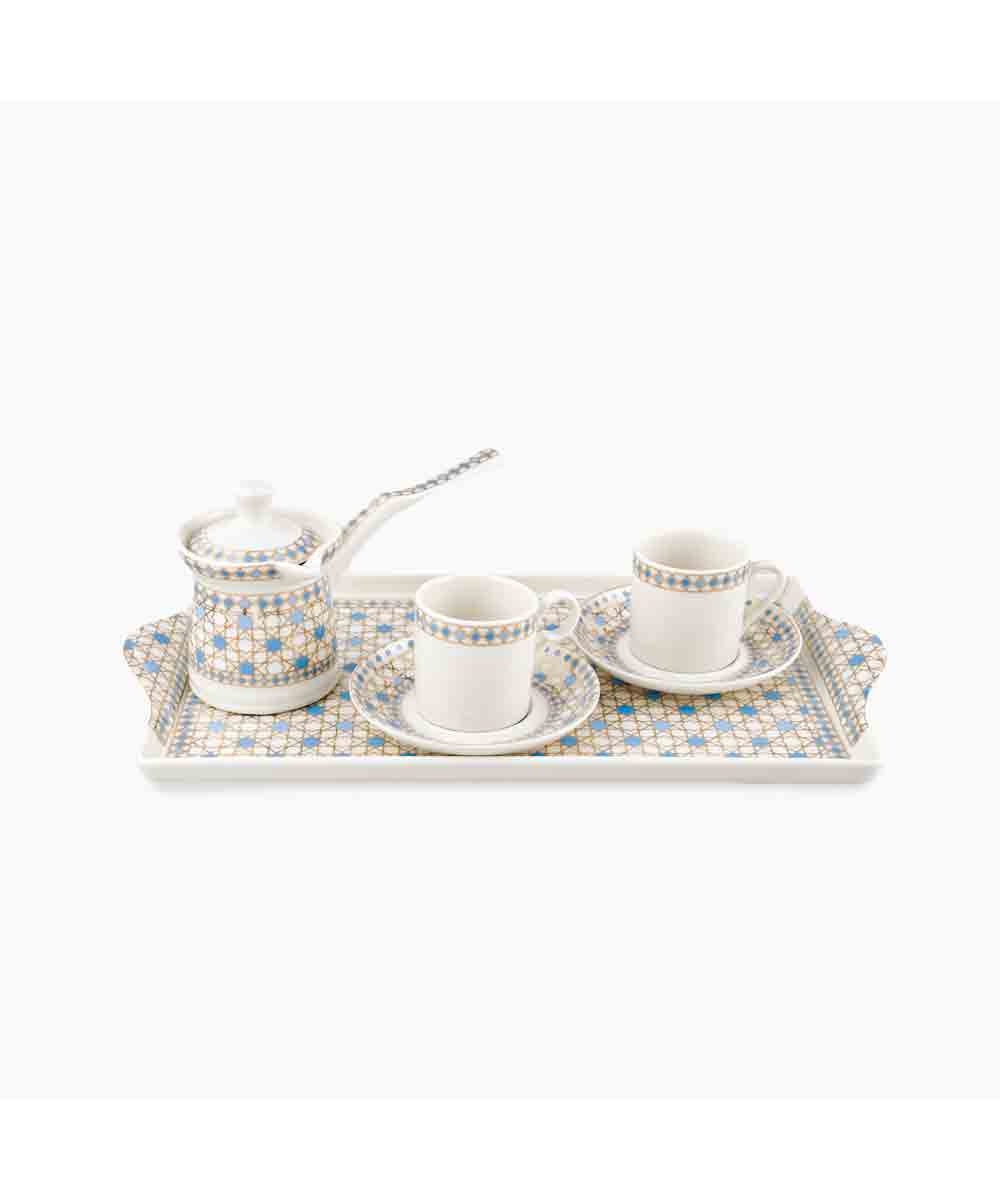 Rosa Arabesque Turkish Coffee Set of 6 Pieces