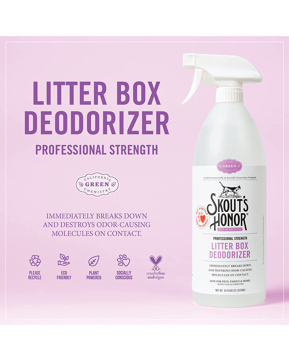 Skouts Honor 1.03 Liter Litter Box Deodorizer Cleaning