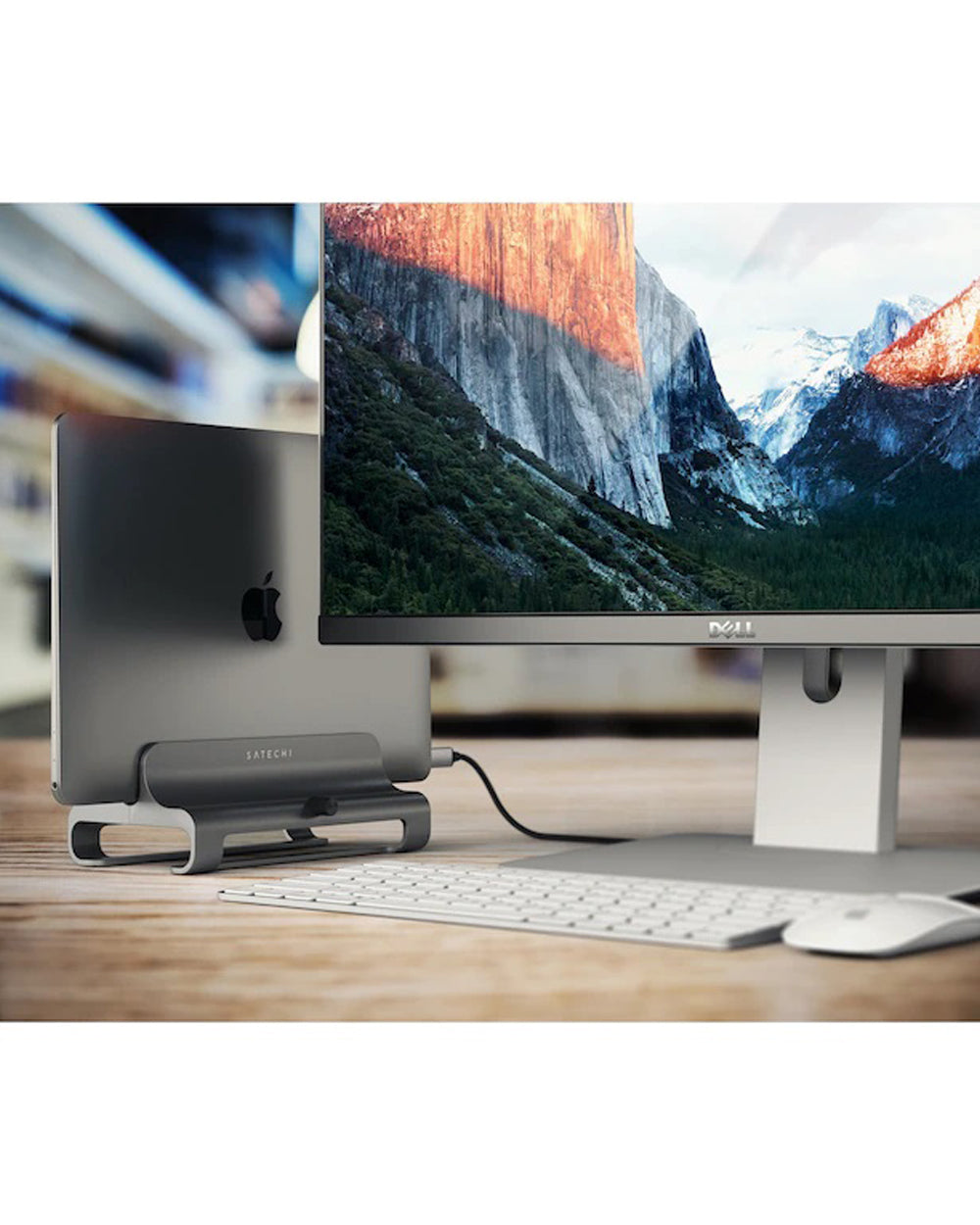 Satechi Aluminum Vertical Laptop Stand Matte Black