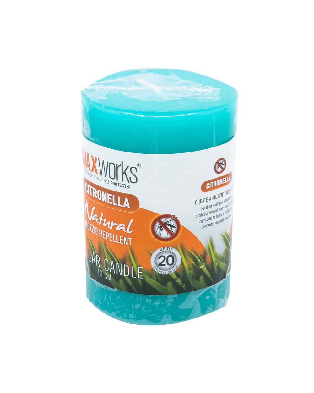 Waxworks Citronella Pillar Candle 10cm Assorted 1 Piece