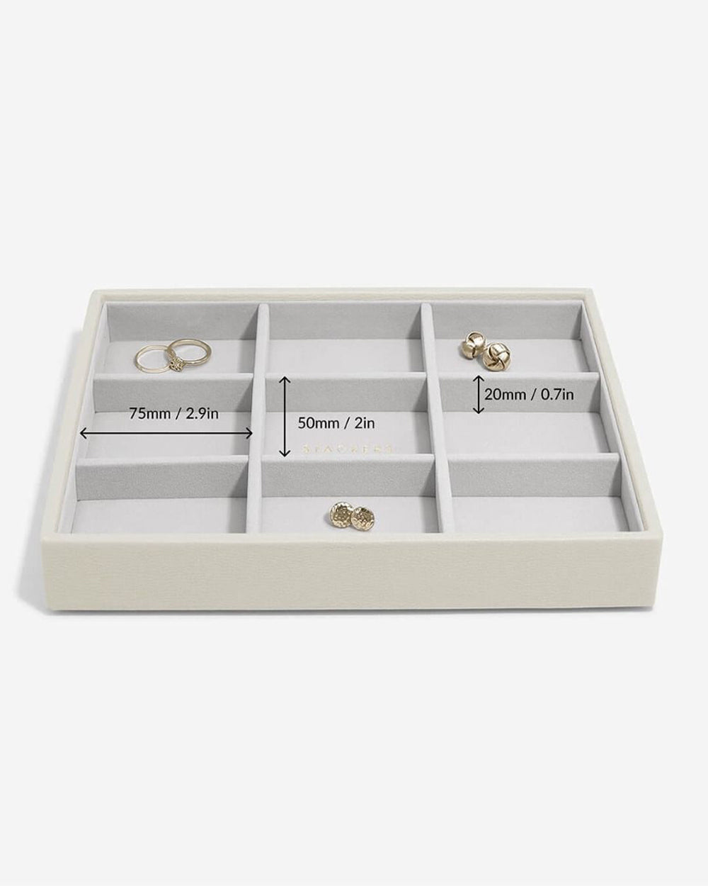 Stackers Classic Statement Earring Holder Oatmeal