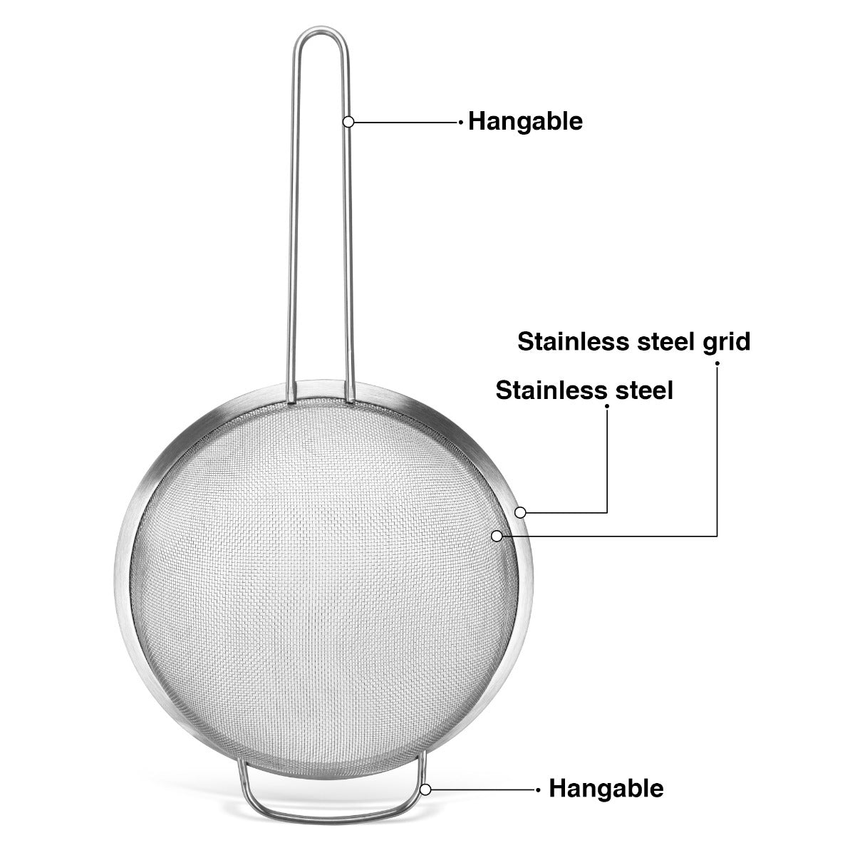 Fissman Strainer 20cm with Handle Steel