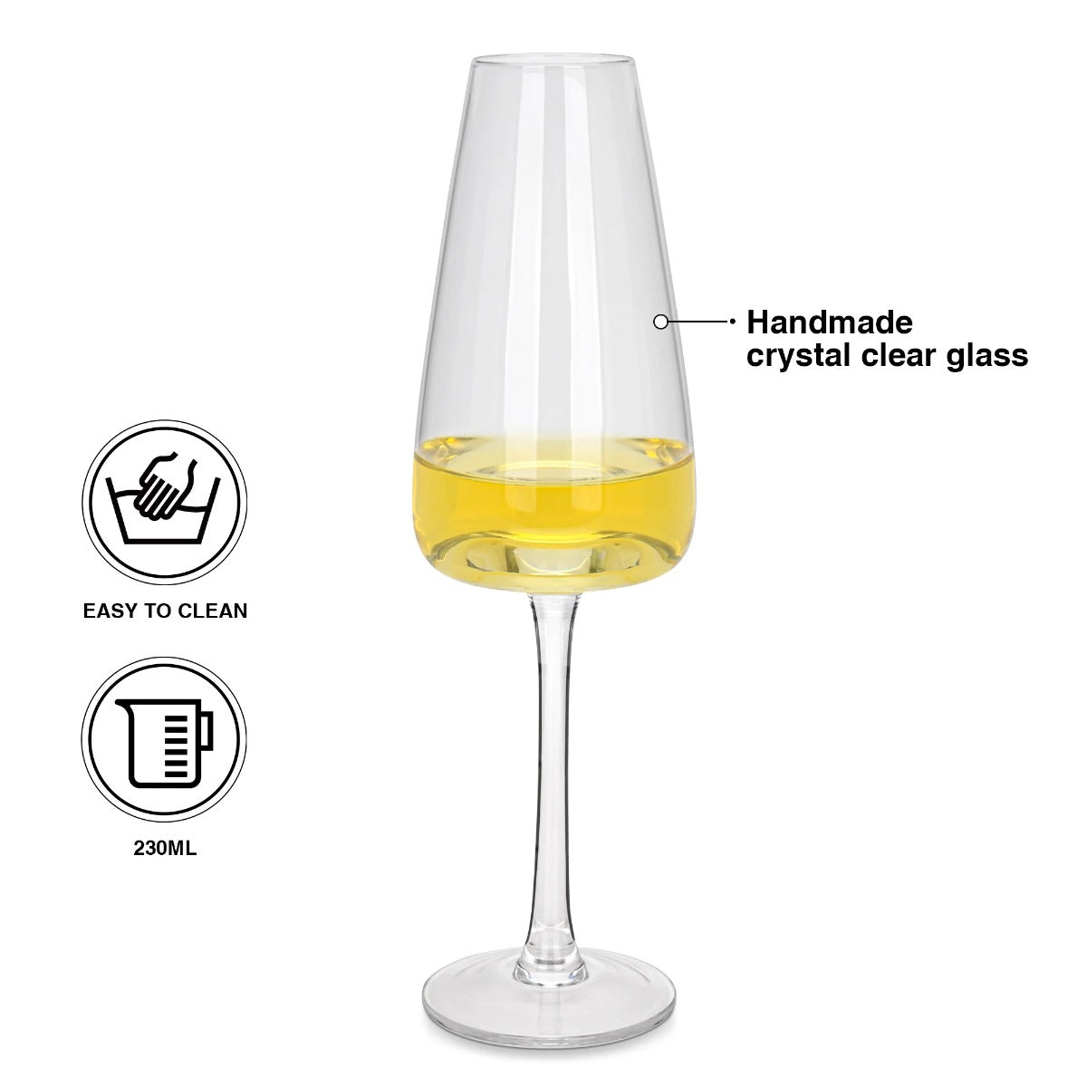 Fissman Set of 2 Champagne Glasses 230ML