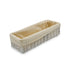Homesmiths Storage Basket White with Liner - L32 x W10 x H8 cm