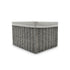 Homesmiths Storage Basket Grey with Liner  L25.4 x W30.5 x H20.3cm