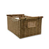 Homesmiths Small Storage Basket With Wooden Handle 35 x 24 x 16 cm Brown