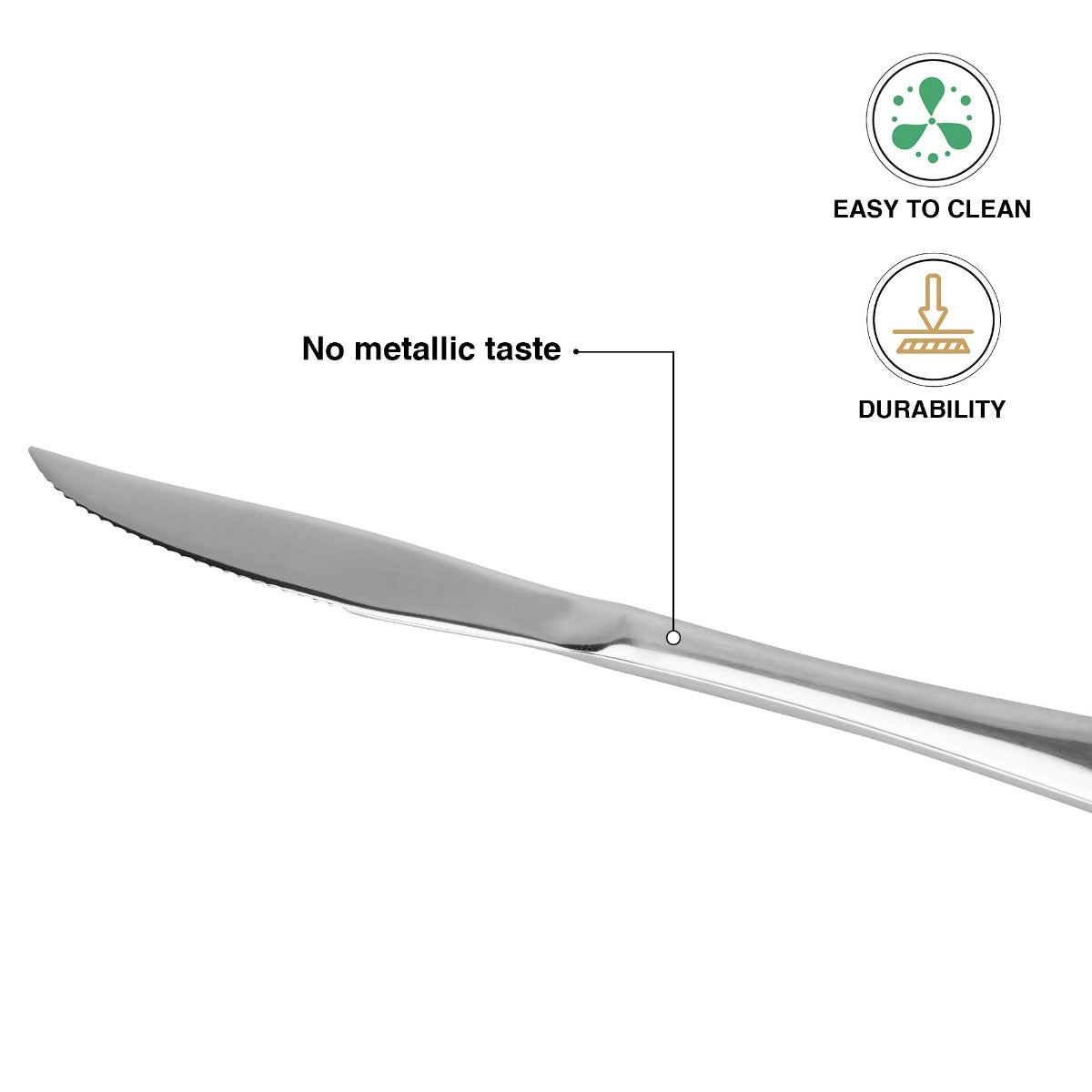 Fissman Set of 3 Steak Knives Flavia 22.5cm Stainless Steel