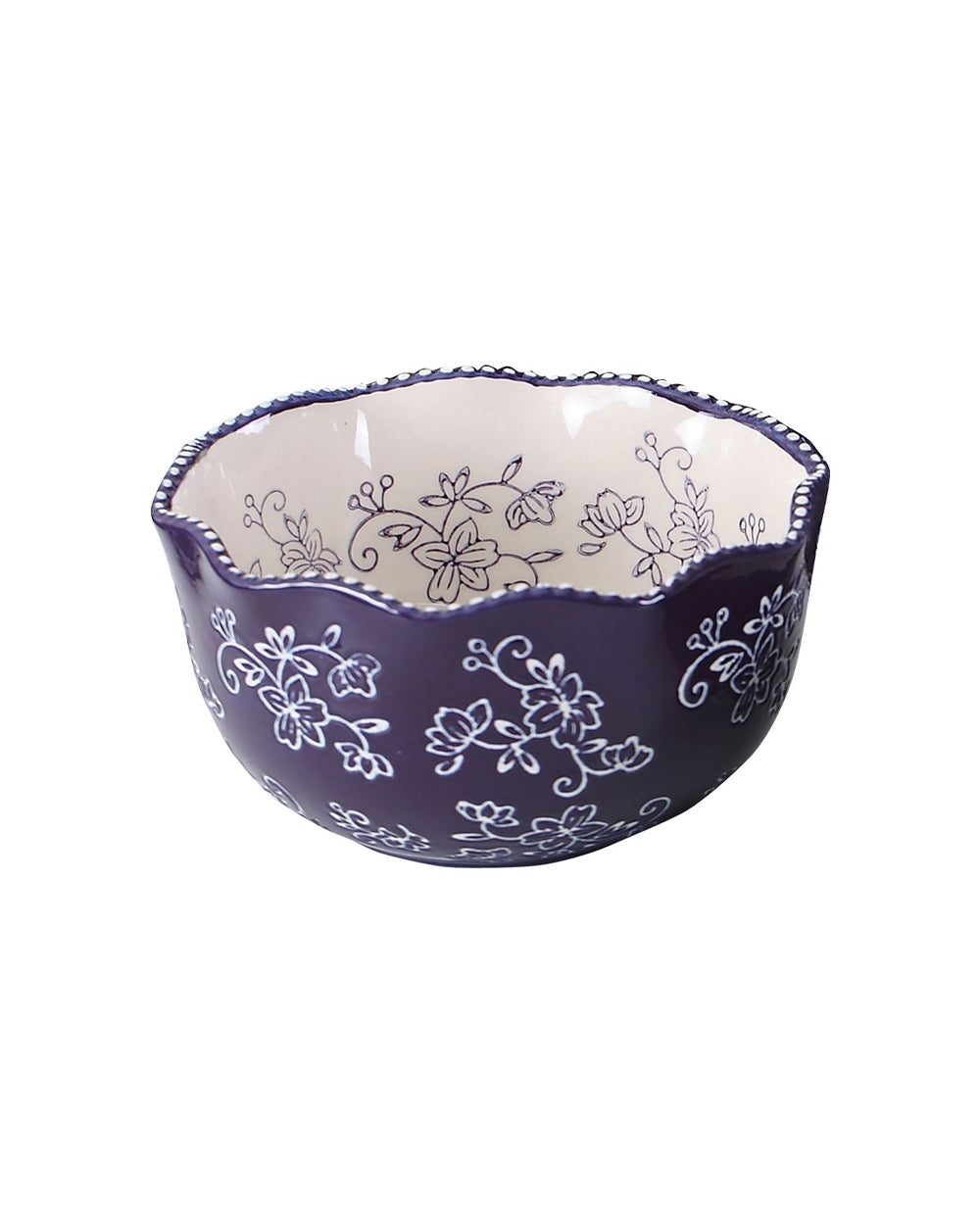 Temptations Floral Lace Side Series Set of 3 Piece Egg Plant