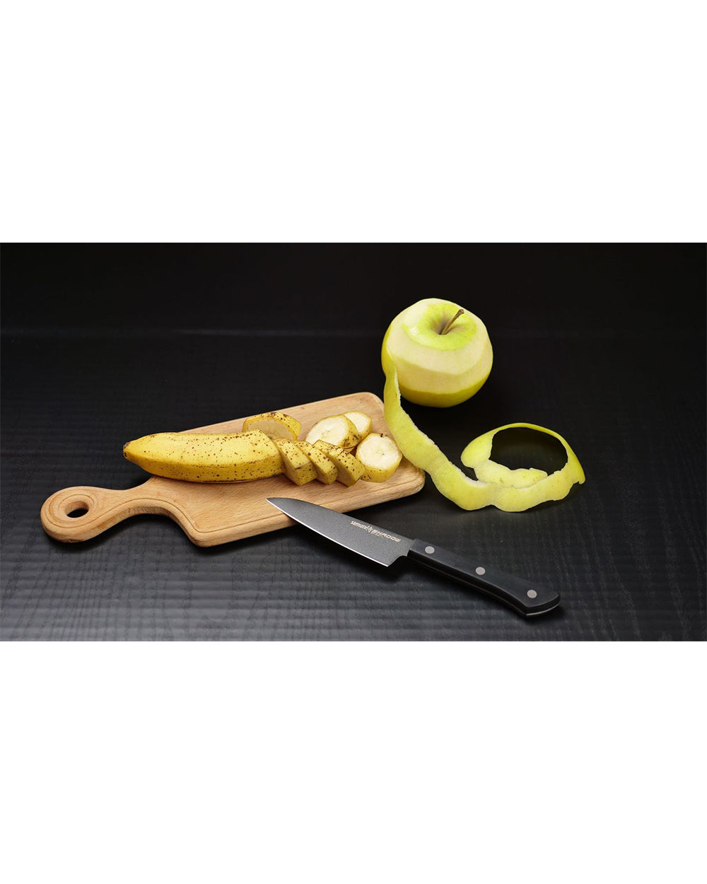 Samura Shadow Paring Knife with Black Non Stick Coating 4 inch