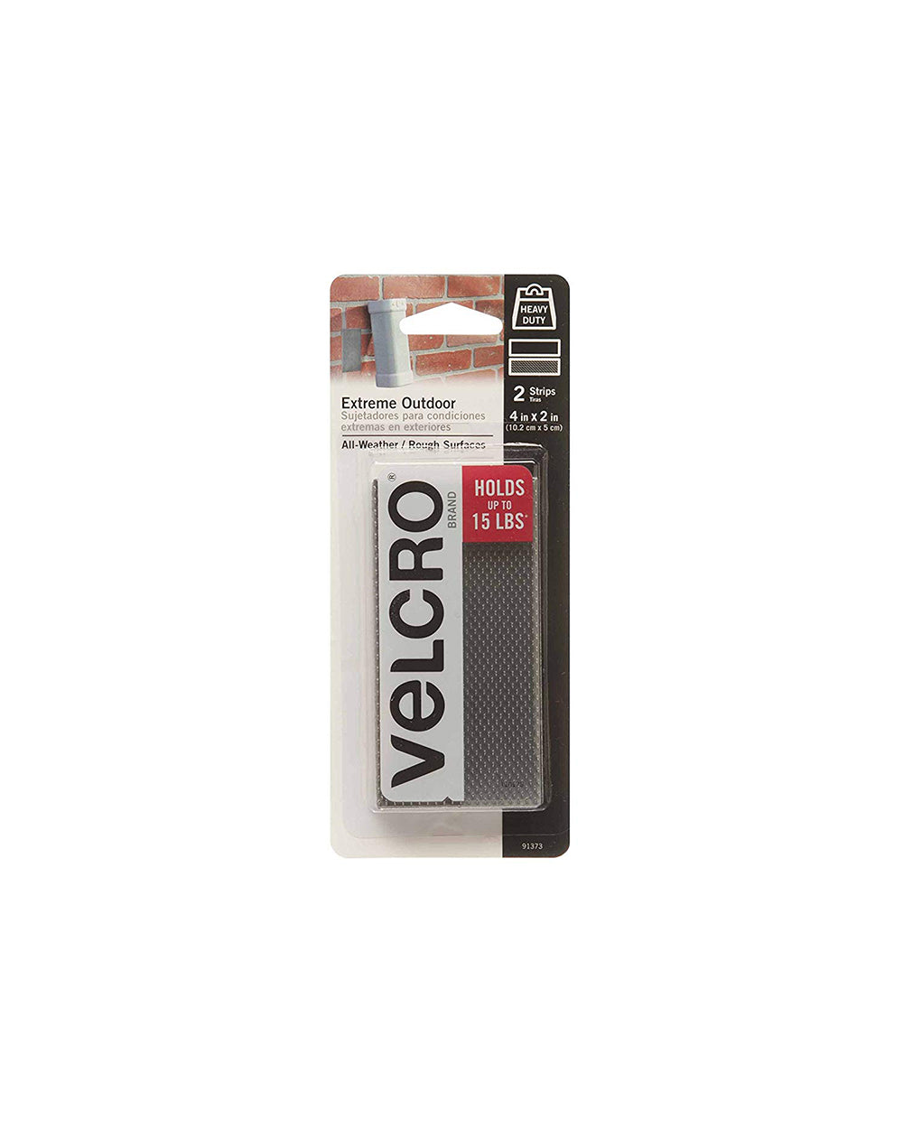 Velcro Extreme 4X2 Inches Strips 2 Sets Titanium
