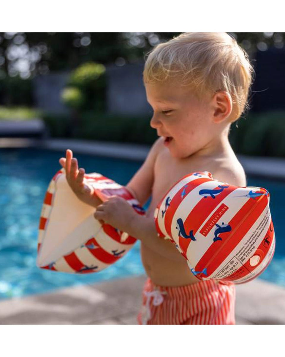 Swim Essentials Red-White Whale Inflatable Swimming Armbands 0-2 years
