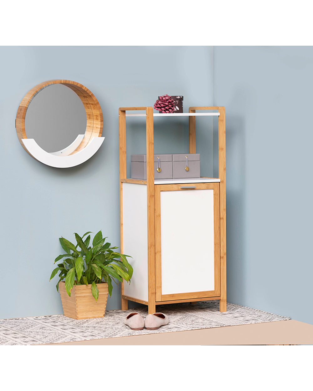 Wenko Shelf with Laundry Box Finja