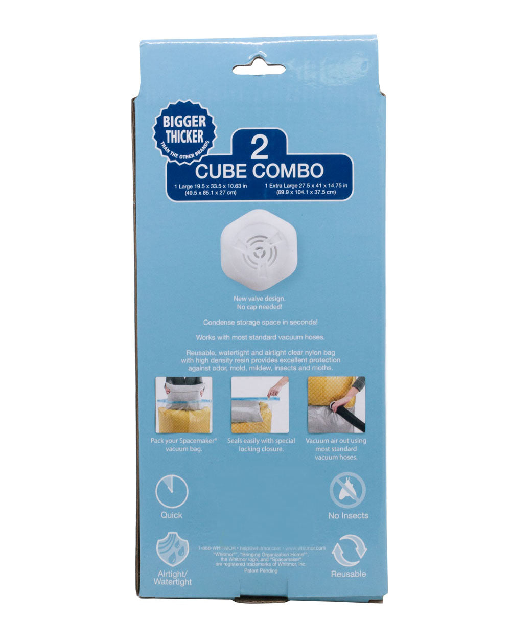 Whitmor Spacemaker Vacuum Cubes Set of 2