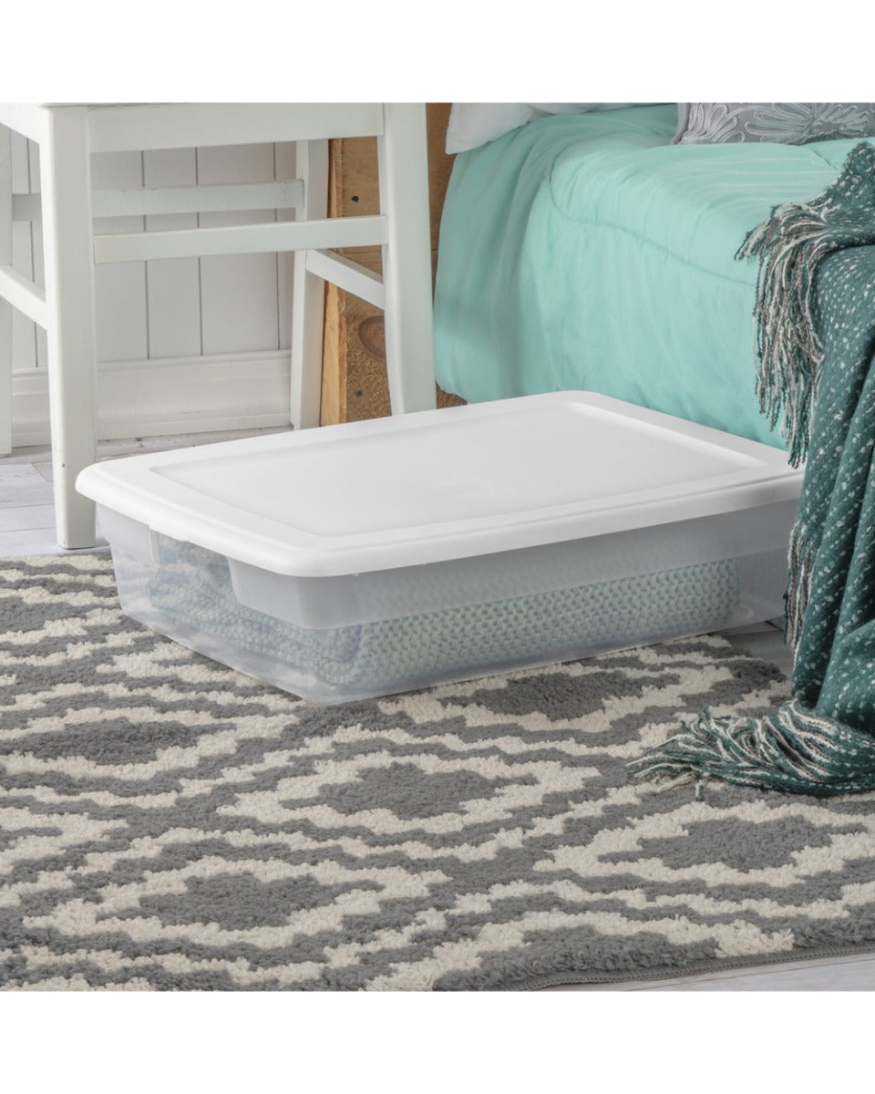 Sterilite White Storage Box 28 Quart