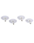 Wenko Static-Lock Nickel Hook White, 4 Pieces