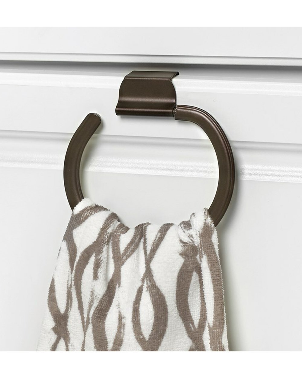 Spectrum Ashley Over the Cabinet Towel Ring Bronze