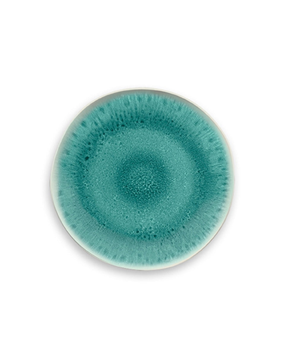 Tarhong Organic Radiant Glaze Dinner Plate Turquoise
