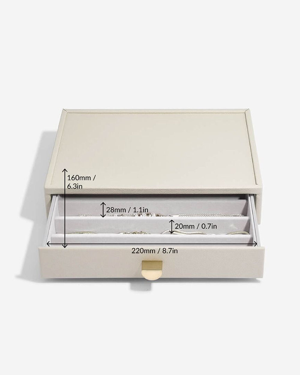 Stackers Classic Necklace Drawer Pebble Oatmeal