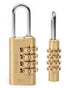 Terminator brand Brass Combination Pad Lock 20mm 4 Wheel