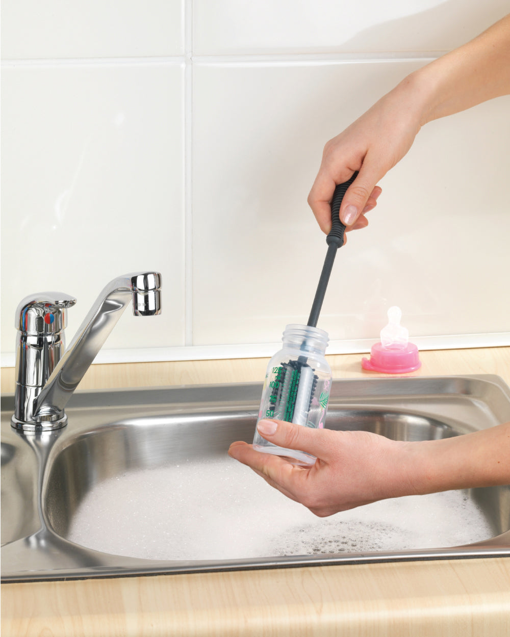 Wenko Silicone Washing Up Brush 25cm