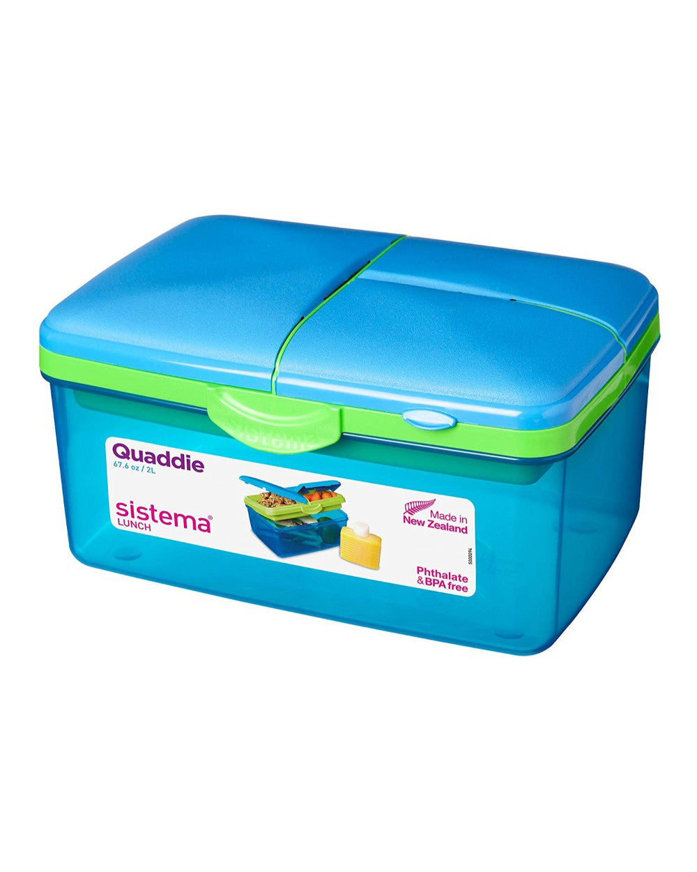 Sistema Slimline Quaddie Coloured 2L Blue
