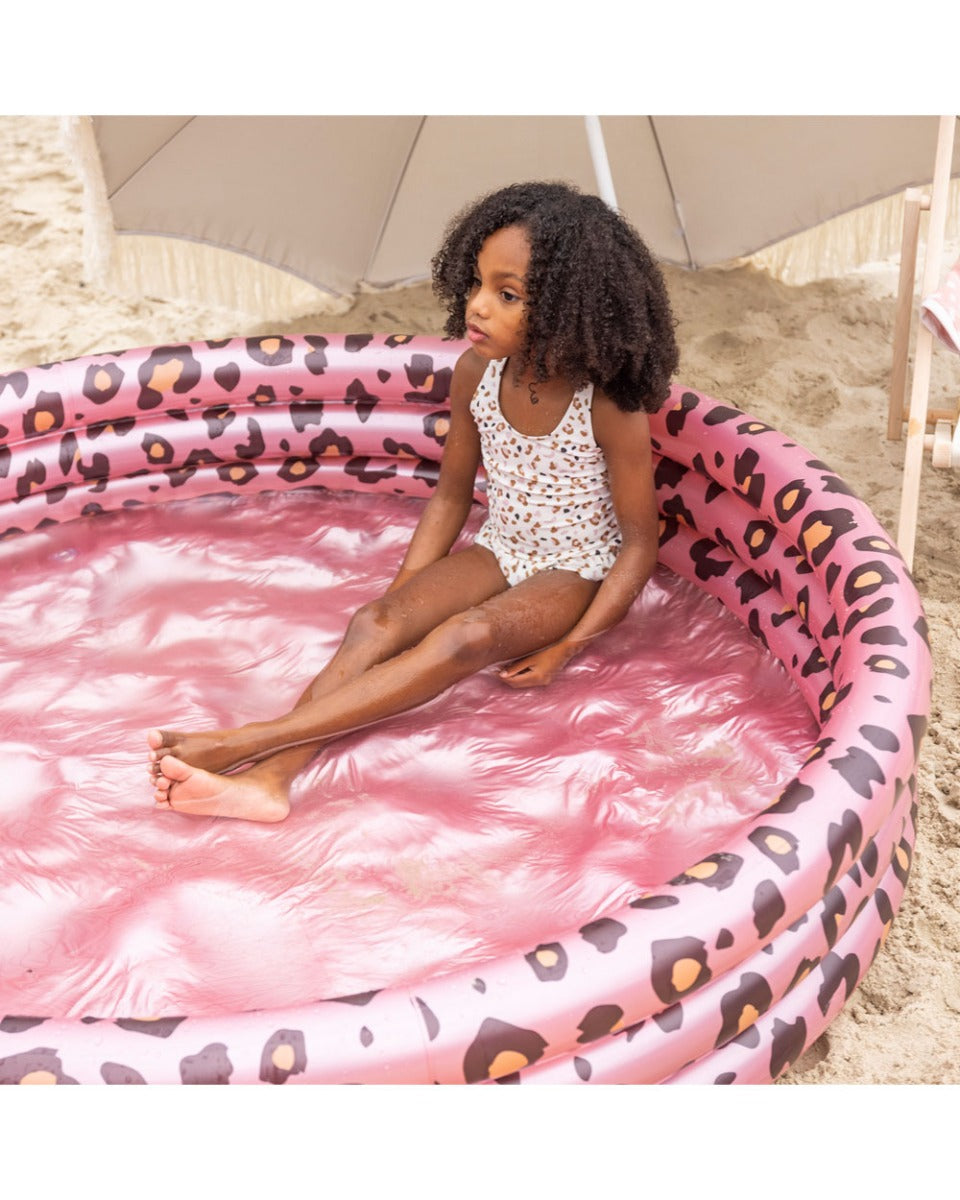 Swim Essentials Rose Gold Leopard Printed Children's Pool 150cm 3 Rings
