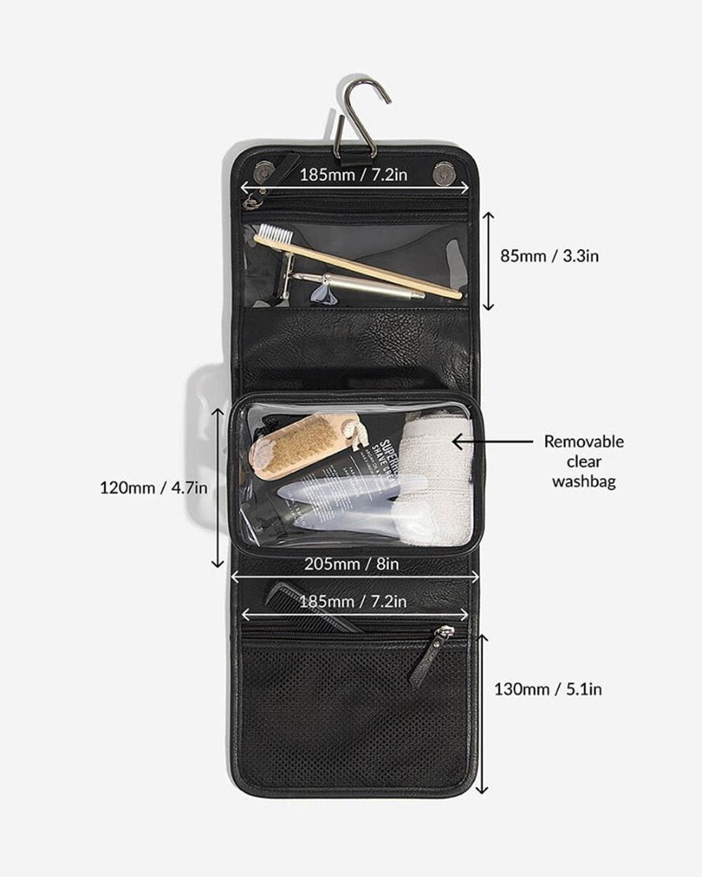 Stackers Travel Washbag Black
