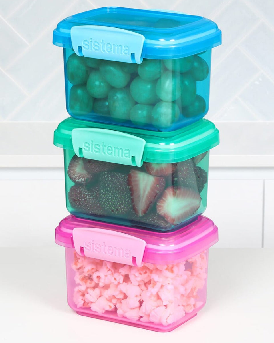 Sistema Rectangular Lunch Colored 3 Pack 400ML