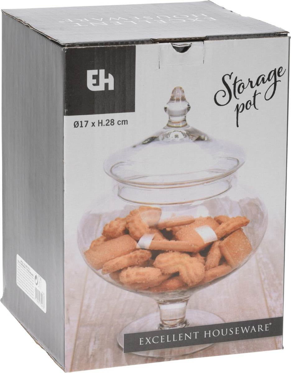 Homesmiths Storage Pot On Foot With Lid