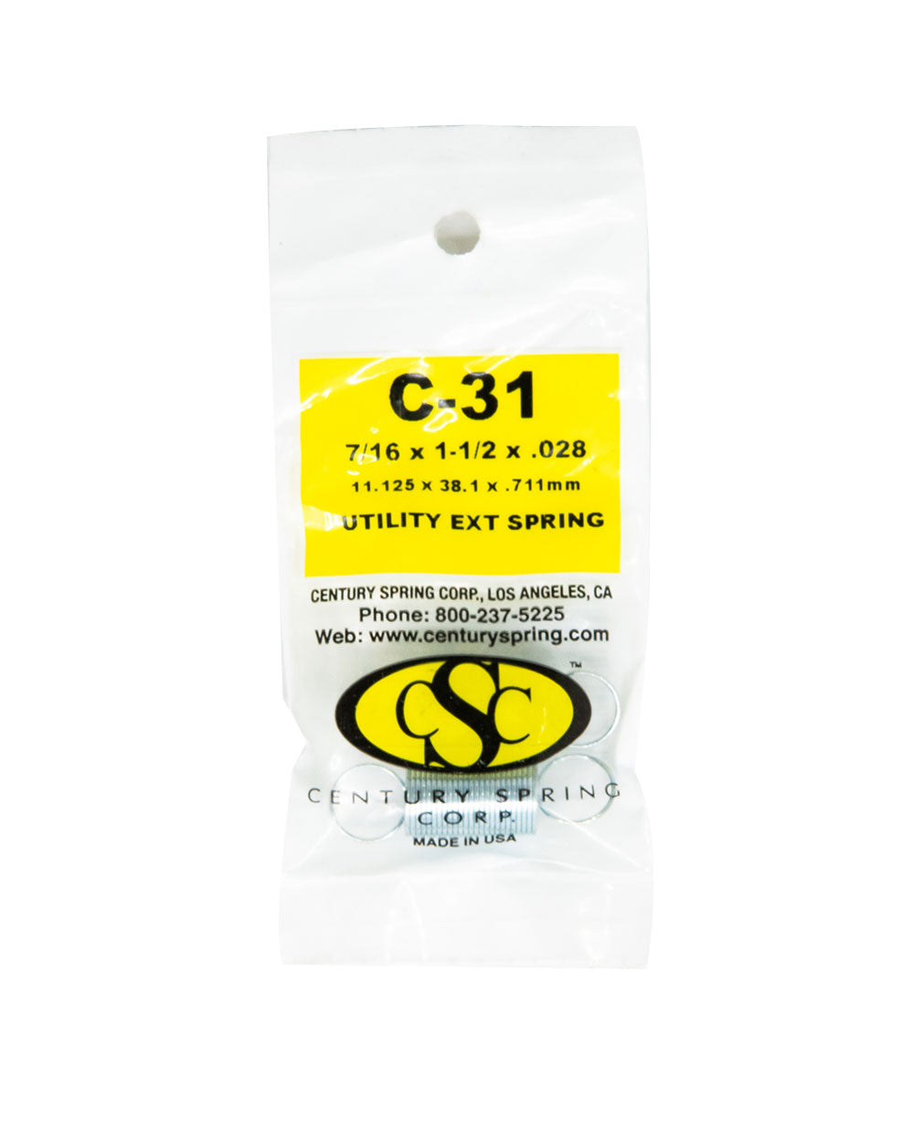 Utility Extension Spring 2 Pack 7/16"x 1-1/2"x .028"