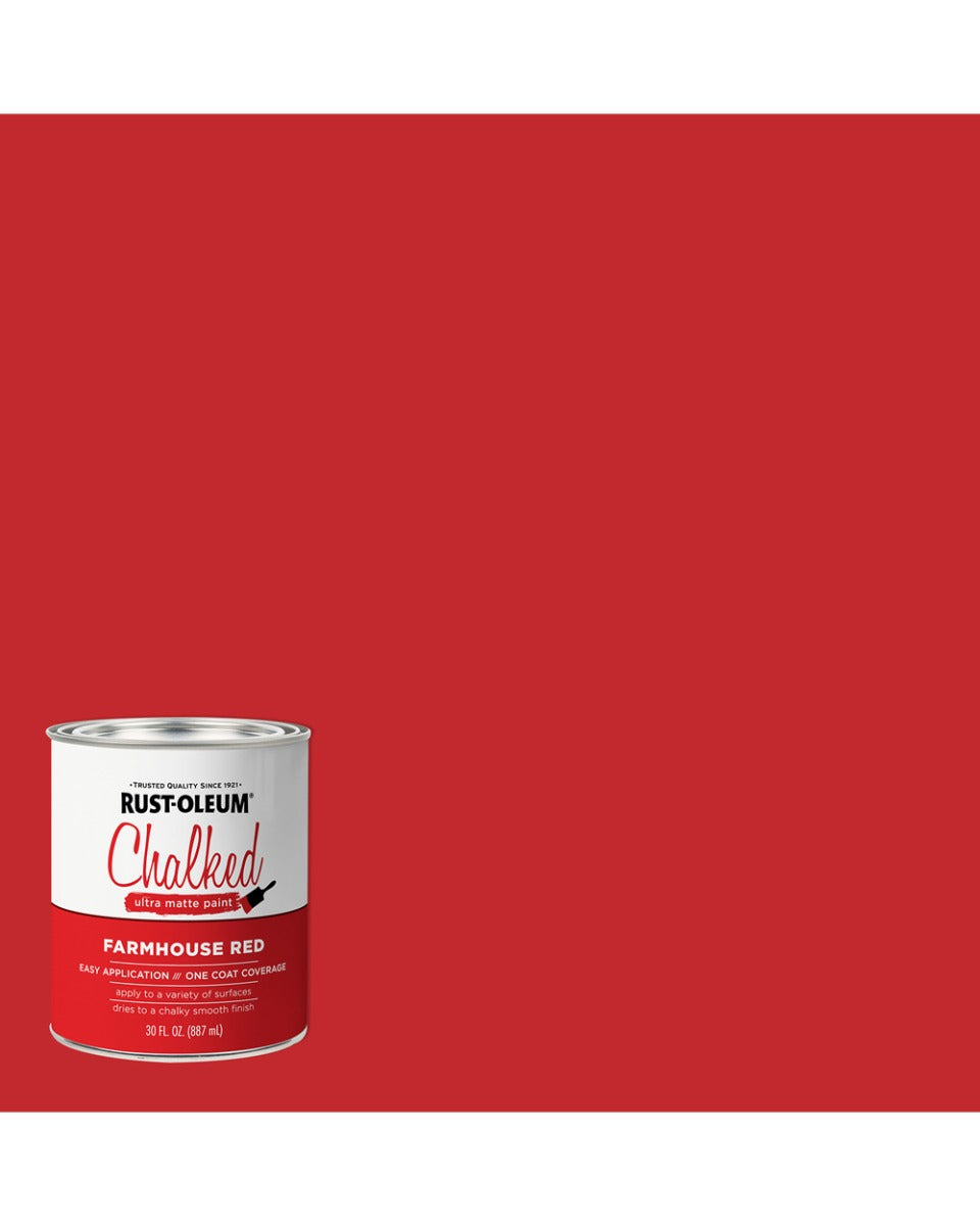 RustOleum Ultra Matte Interior Chalked Paint Farmhouse Red